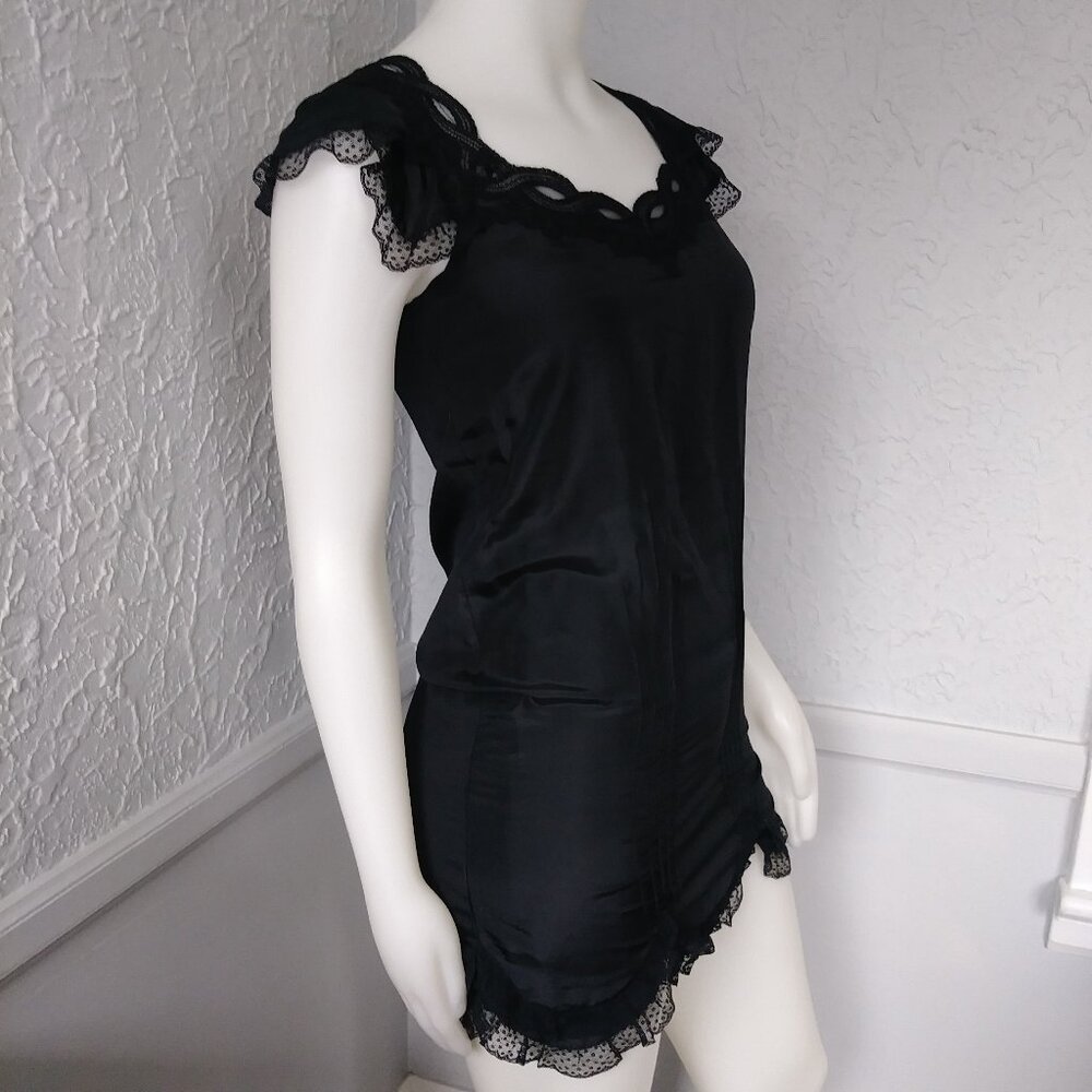 Juicy Couture Black Dress, New with tags dress, silk dress, black dress, black l